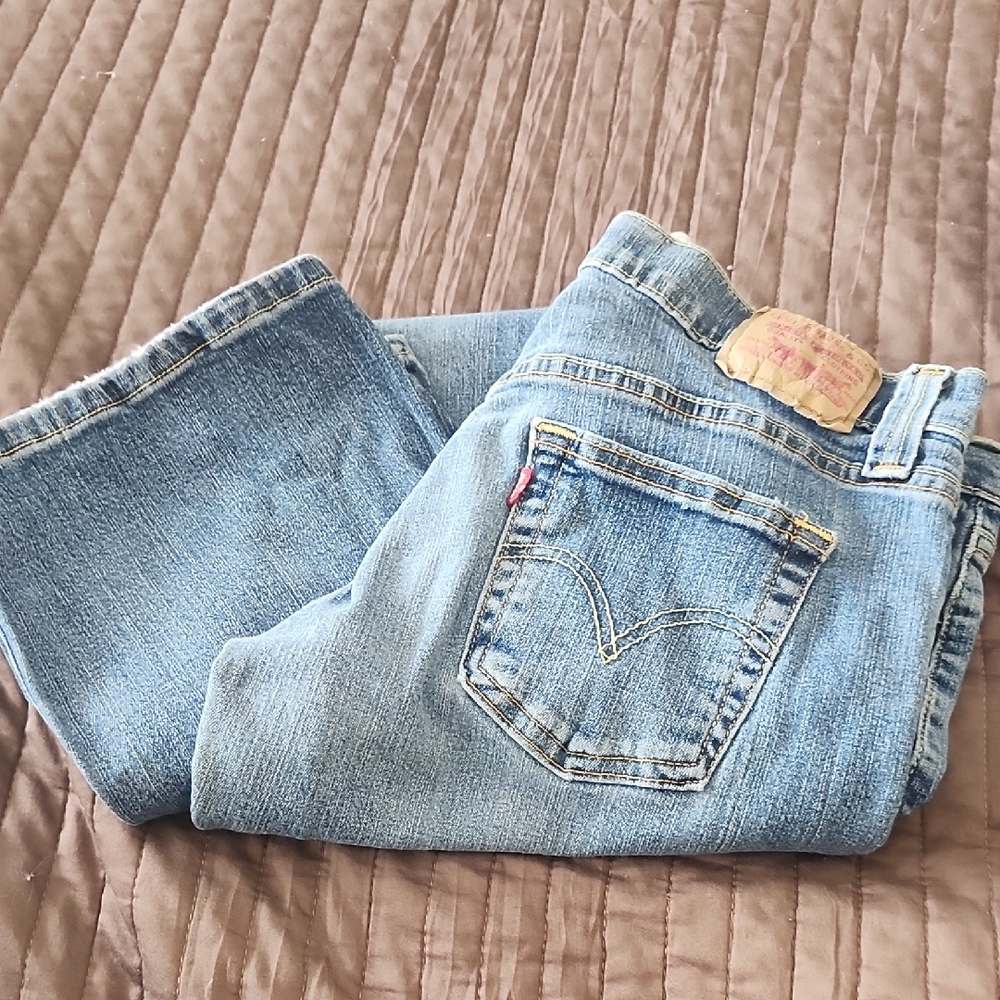 Levi's 513 Women's Light Blue Straight Bootcut Lowrise Slouch Jeans